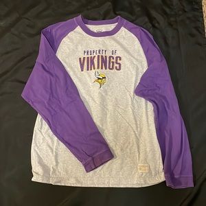 Reebok. Gridiron Classic. Vintage Style. Minnesota Vikings. Long Sleeve Tee